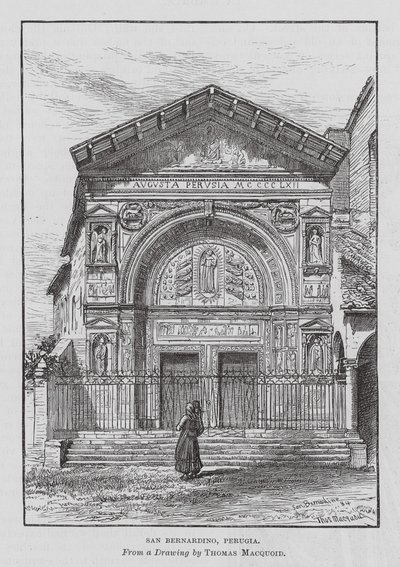 San Bernardino, Perugia (kobberstik) af Thomas Robert Macquoid