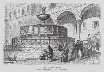 Fonte Di Perugia (kobberstik) af Thomas Robert Macquoid