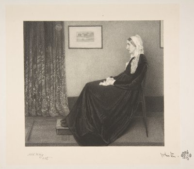 Arrangement i gråt og sort: Portræt af kunstnerens mor, 1892. af Thomas Robert Way