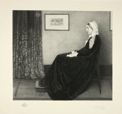 Arrangement i gråt og sort: Portræt af kunstnerens mor, efter Whistler af Thomas Robert Way