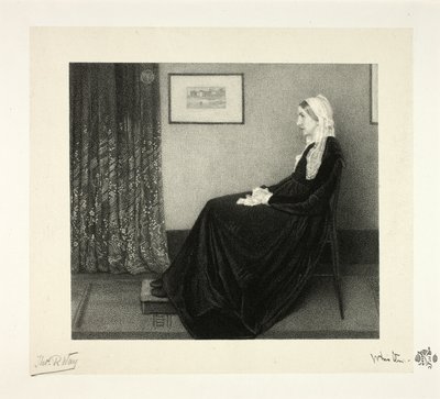 Arrangement i gråt og sort: Portræt af kunstnerens mor, efter Whistler af Thomas Robert Way