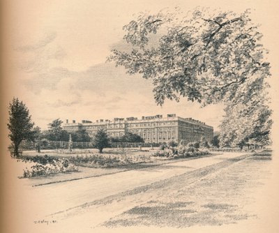 The Garden Fronts of Hampton Court Palace, 1902 af Thomas Robert Way