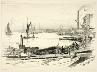 West India Dock af Thomas Robert Way