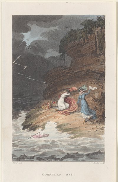 Cornelian Bay, fra Poetical Sketches of Scarborough, 1813., 1813. Skabere: Thomas Rowlandson, Joseph Constantine Stadler, J. Bluck. af Thomas Rowlandson, Joseph Constantine Stadler, J. Bluck