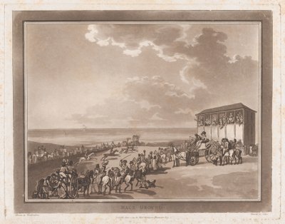 Race Ground An Excursion to Brighthelmstone, 1. juni 1790., 1. juni 1790. Skaber: Thomas Rowlandson, Samuel Alken. af Thomas Rowlandson, Samuel Alken