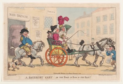 En konkursvogn eller vejen til ruin i østen!, 5. november 1799., 5. november 1799. af Thomas Rowlandson