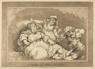 En skænderi på hendes sidste ben af Thomas Rowlandson