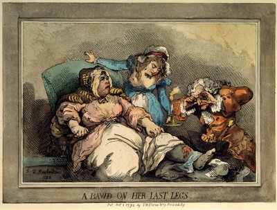 En skænderi på hendes sidste ben, 1792 af Thomas Rowlandson