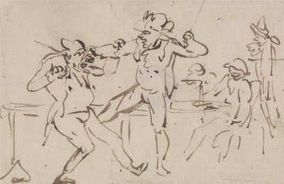 En »Black Leg« blev opdaget i færd med at smugle kort (en undersøgelse) af Thomas Rowlandson