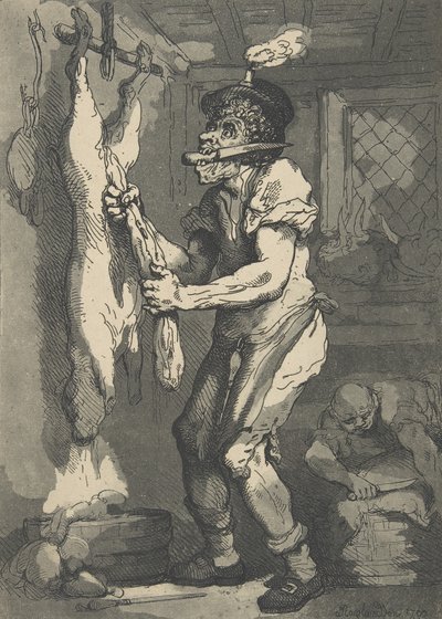 En slagter, 1. januar 1790., 1. januar 1790. af Thomas Rowlandson