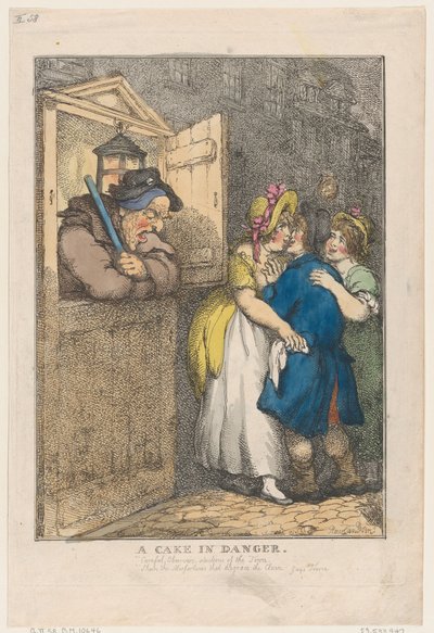 En kage i fare, 20. april 1806., 20. april 1806. af Thomas Rowlandson