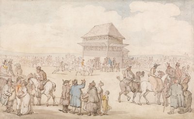 Et velbesøgt væddeløbsstævne af Thomas Rowlandson