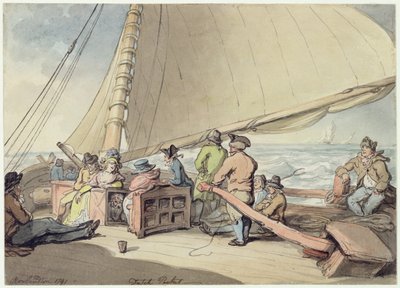 En hollandsk pakke i en stigende brise af Thomas Rowlandson