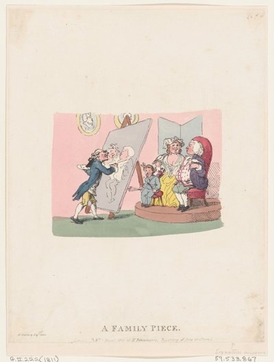 A Family Piece, udgivet 1803 senere genudgivelse., udgivet 1803 senere genudgivelse. af Thomas Rowlandson