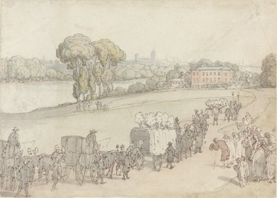 Et Begravelsesoptog af Thomas Rowlandson