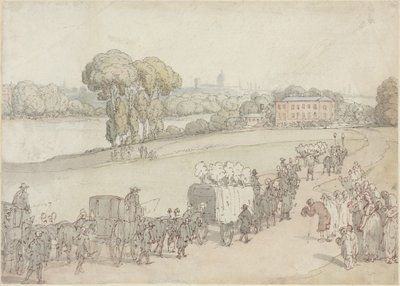 En begravelsesoptog af Thomas Rowlandson