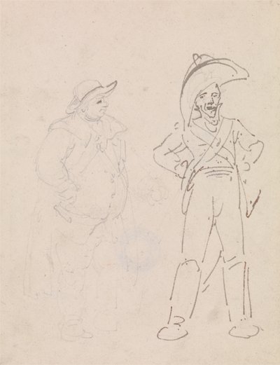 En gendarm og en anden mand af Thomas Rowlandson