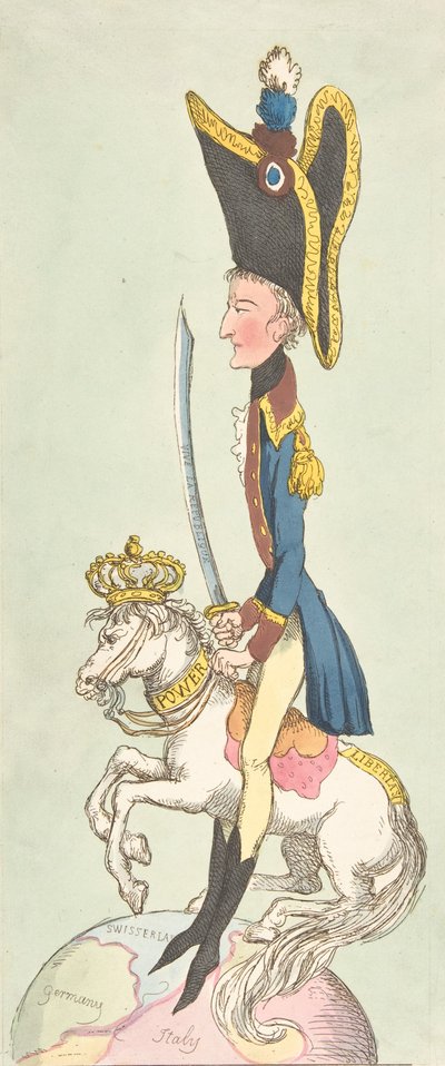 En stor mand på sin hobbyhest, 1803., 1803. af Thomas Rowlandson