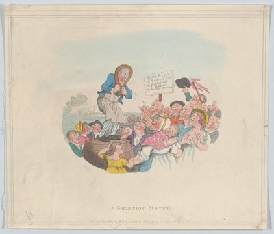 En grinende kamp, 1. februar 1803., 1. februar 1803. af Thomas Rowlandson