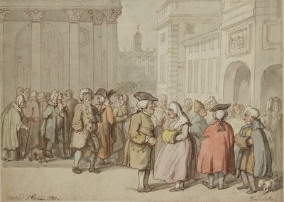En gruppe skitseret i Rom, 1770-1820 af Thomas Rowlandson