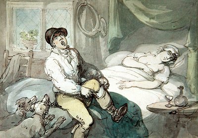 A Huntsman rising (akvarel på papir) af Thomas Rowlandson