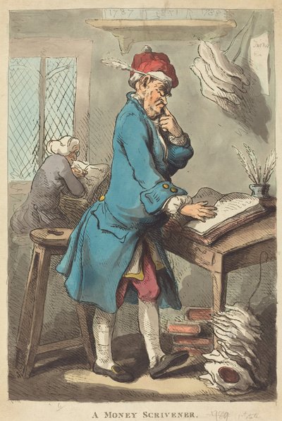 En pengeskribent af Thomas Rowlandson