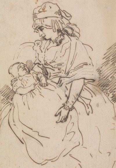En mor og et barn af Thomas Rowlandson