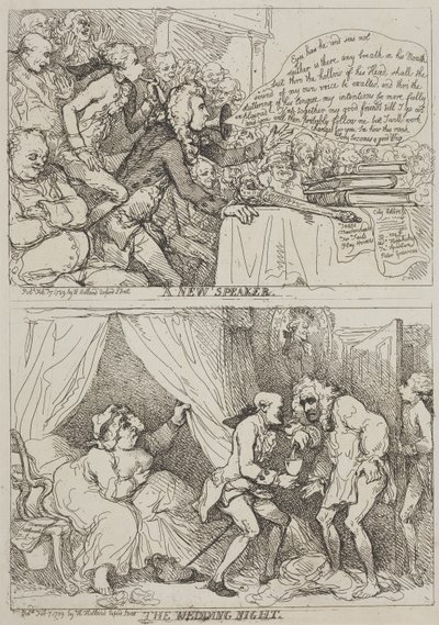 En ny oplægsholder – Bryllupsnatten af Thomas Rowlandson