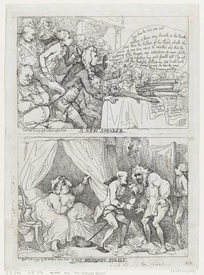 En ny taler og bryllupsnatten, 7. februar 1789., 7. februar 1789. af Thomas Rowlandson