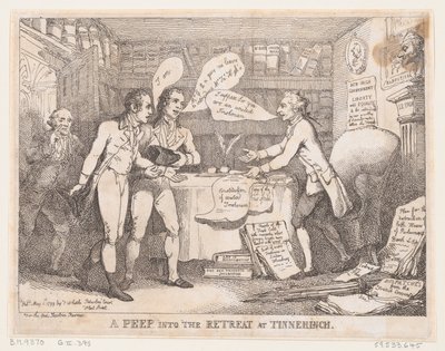 Et kig ind i tilbagetoget ved Tinnechurch United Irish, 1. maj 1799., 1. maj 1799. af Thomas Rowlandson