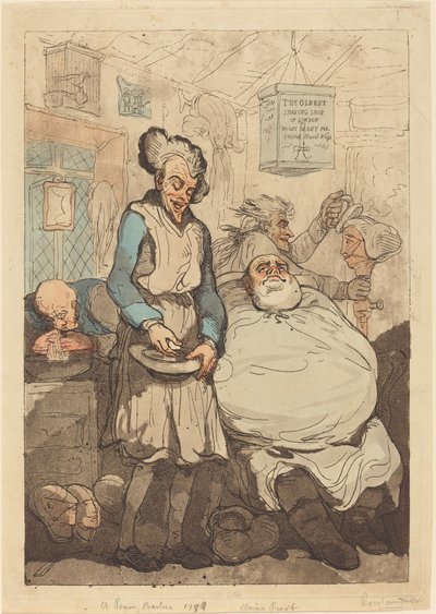 En Penny Barber af Thomas Rowlandson