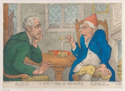 Et billede af elendighed, 10. april 1811., 10. april 1811. af Thomas Rowlandson