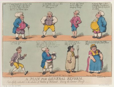 En plan for generel reform, respektfuldt forelagt medlemmernes opmærksomhed den 29. august 1809. af Thomas Rowlandson