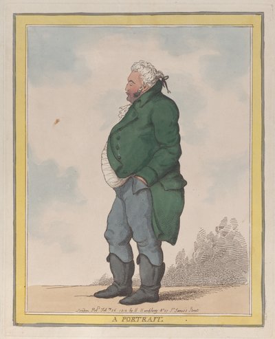 Et portræt af George, 3. jarl af Pomfret, 26. februar 1812., 26. februar 1812. af Thomas Rowlandson