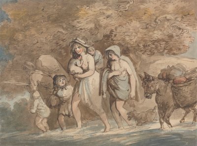En keramiker vender tilbage fra markedet af Thomas Rowlandson