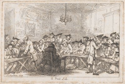Et trykt salg - en natauktion, 1788., 1788. af Thomas Rowlandson
