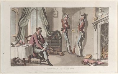 A Prisoner at Avignon, fra Journal of Sentimental Travels in the Southern Provinces of F..., 1820. af Thomas Rowlandson