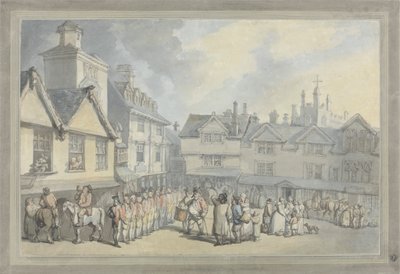 En anmeldelse på en markedsplads af Thomas Rowlandson