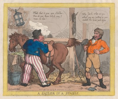 En sømand i en stald, 25. november 1805., 25. november 1805. af Thomas Rowlandson