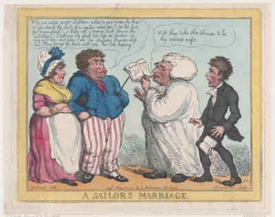 En sømands ægteskab, 25. maj 1805., 25. maj 1805. af Thomas Rowlandson