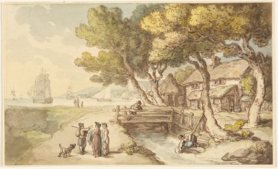 En scene i Cornwall af Thomas Rowlandson