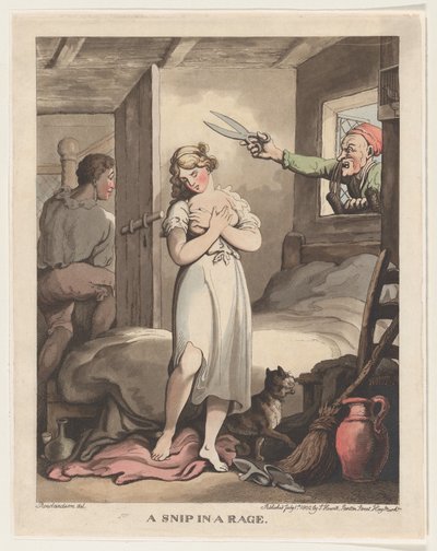 A Snip in a Rage, 1. juli 1802., 1. juli 1802. af Thomas Rowlandson