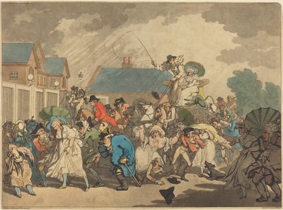 En stormbyge i Hyde Park af Thomas Rowlandson