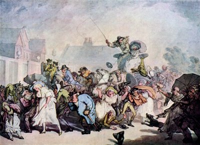 A Squall in Hyde Park, 1791, 1929 af Thomas Rowlandson