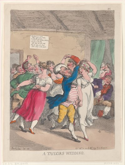 Et skrædderbryllup, 20. februar 1814., 20. februar 1814. af Thomas Rowlandson