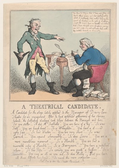 En teaterkandidat, 1797., 1797. af Thomas Rowlandson