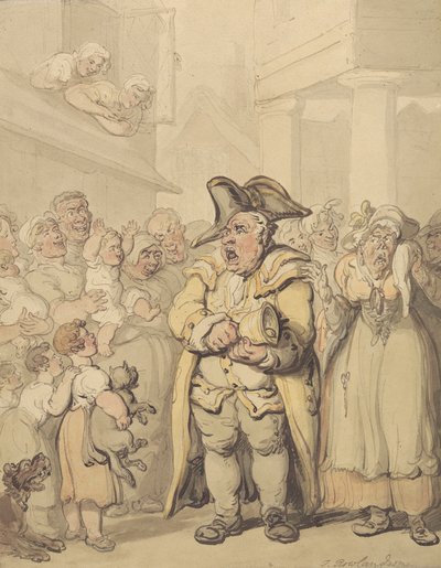 En Town Crier af Thomas Rowlandson