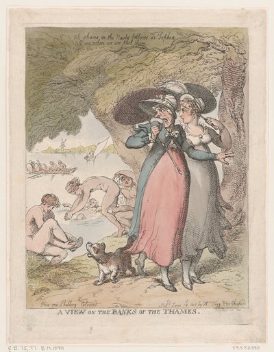 En udsigt over Themsen, 18. juni 1807., 18. juni 1807. af Thomas Rowlandson