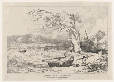 A View on the Coast of Sussex, 1. oktober 1785., 1. oktober 1785. af Thomas Rowlandson