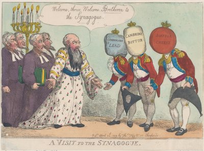 Et besøg i synagogen, 28. april 1809., 28. april 1809. af Thomas Rowlandson